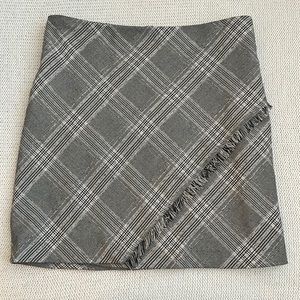 Free People Plaid Tweed Mini Skirt Size 4